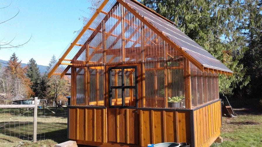 Cedar greenhouse in British Columbia