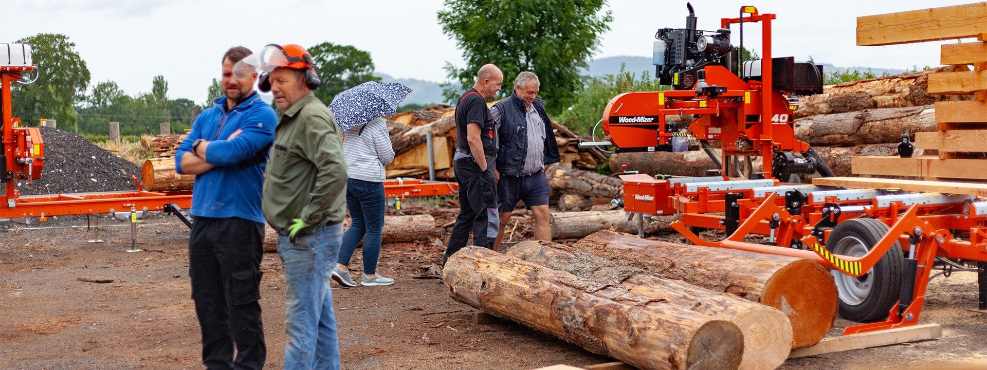 Sawmilling Oak with Wood-Mizer Machines at the Welsh Customer Days 2023 