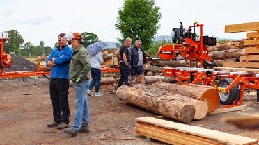 Sawmilling Oak with Wood-Mizer Machines at the Welsh Customer Days 2023 